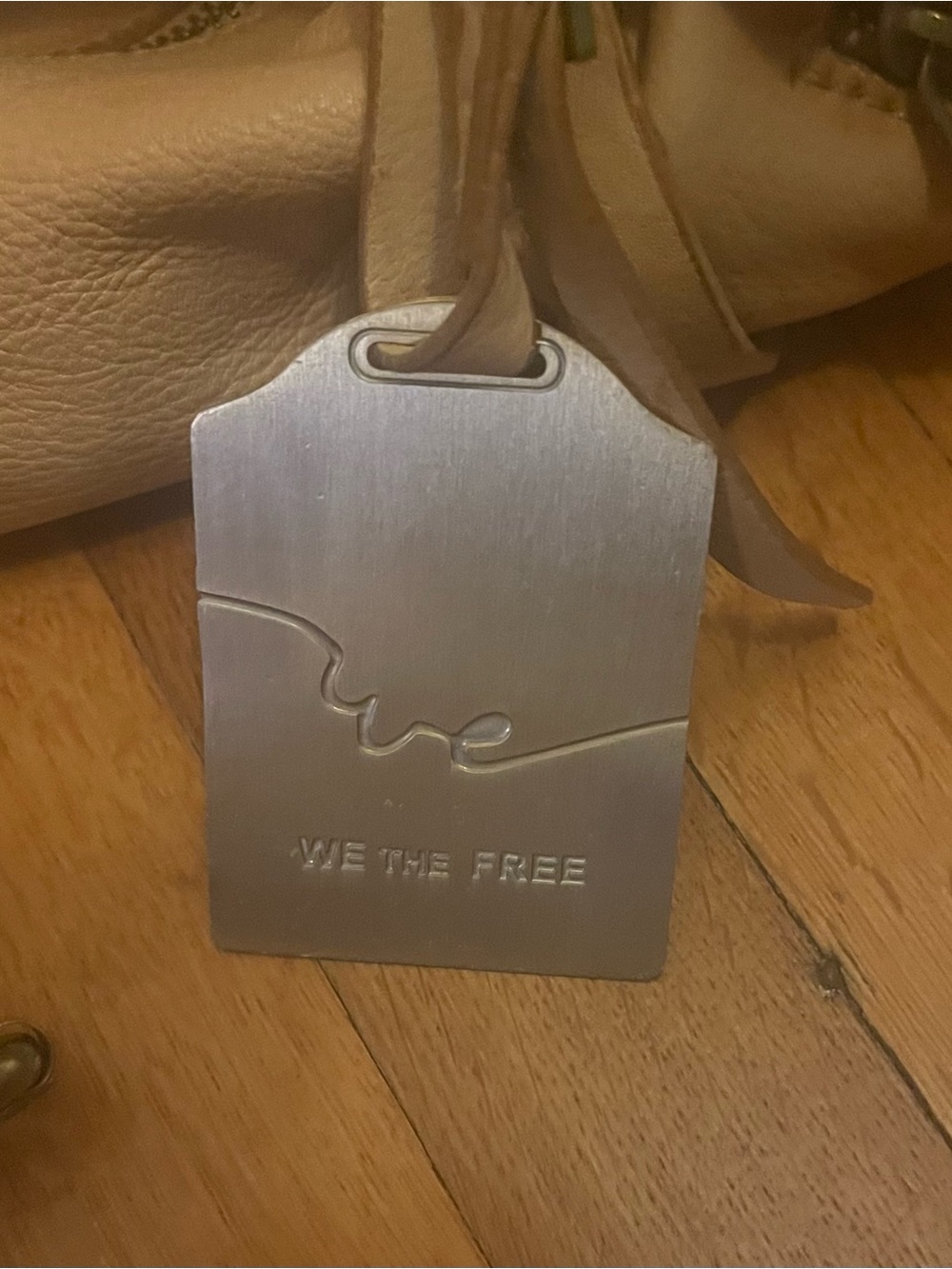 Free People Emerson Large Leather Tote Bag Tan Boho Slouchy Purse We The Free - Picture 3 of 9